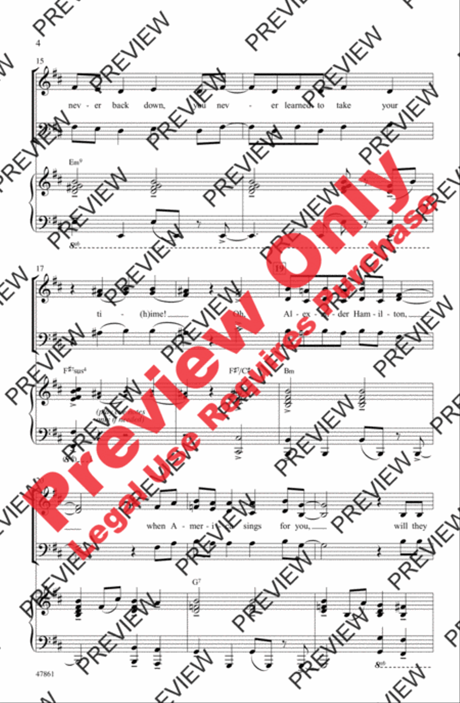 Hamilton Highlights 3-Part scores gallery preview page 4