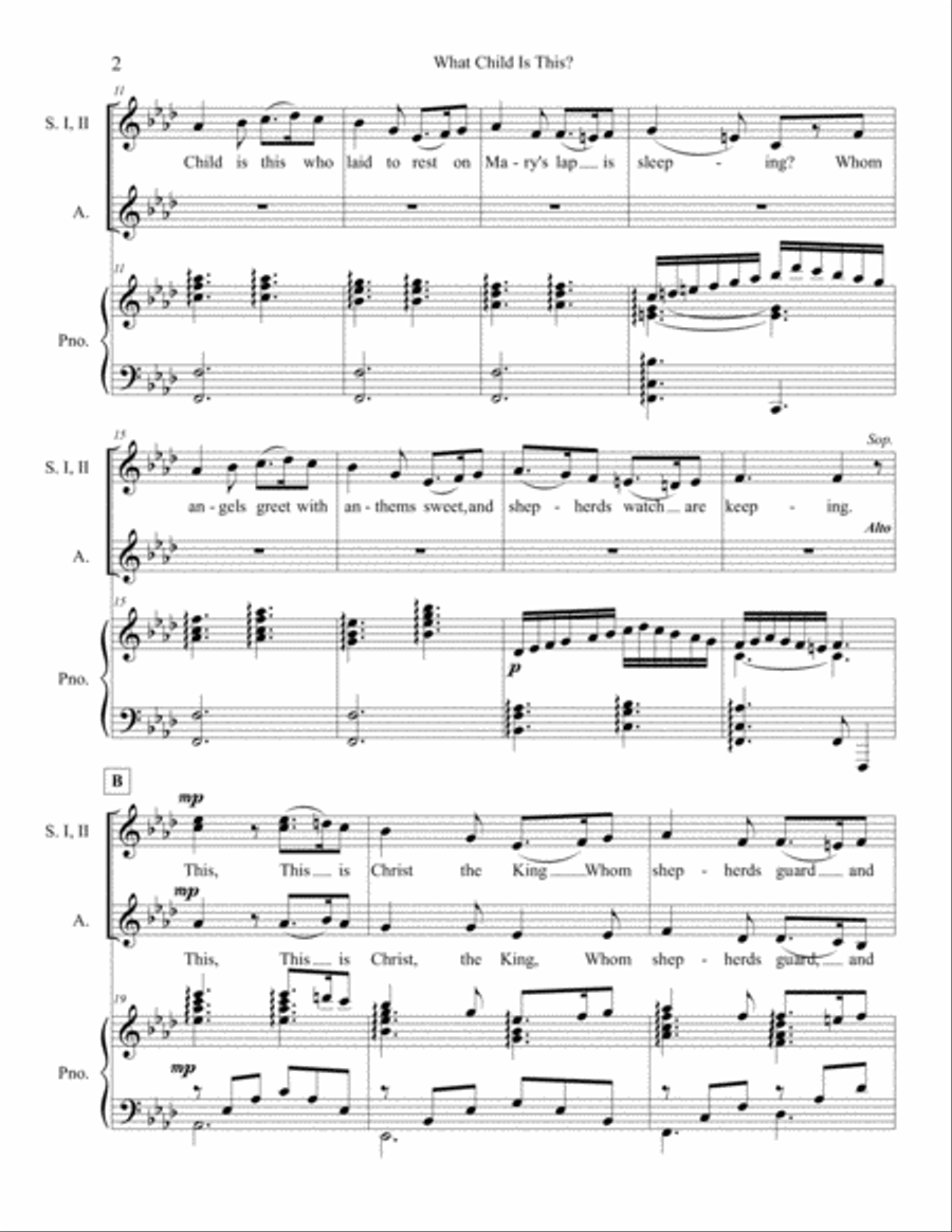 What Child Is This? - SSA SSA scores gallery preview page 3