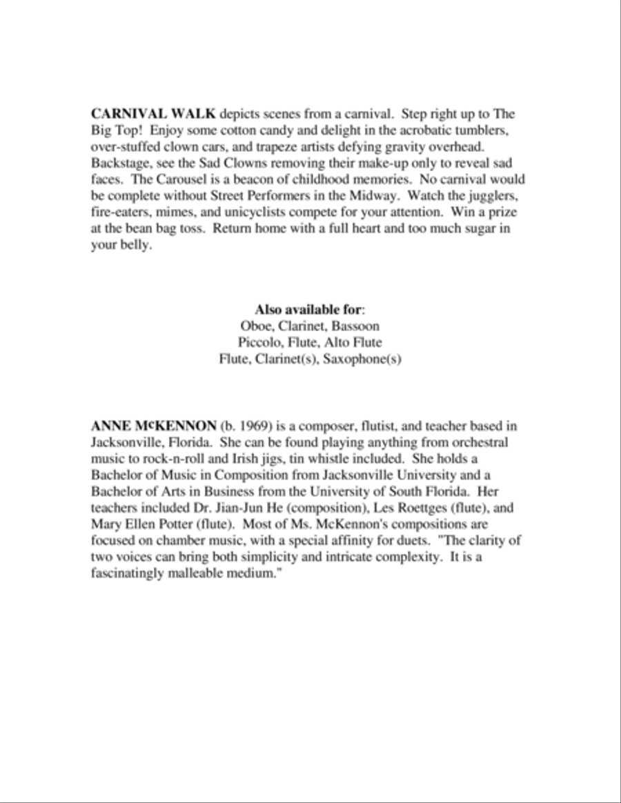 Carnival Walk (Fl-Cl-Bsn) Woodwind Trio scores gallery preview page 2