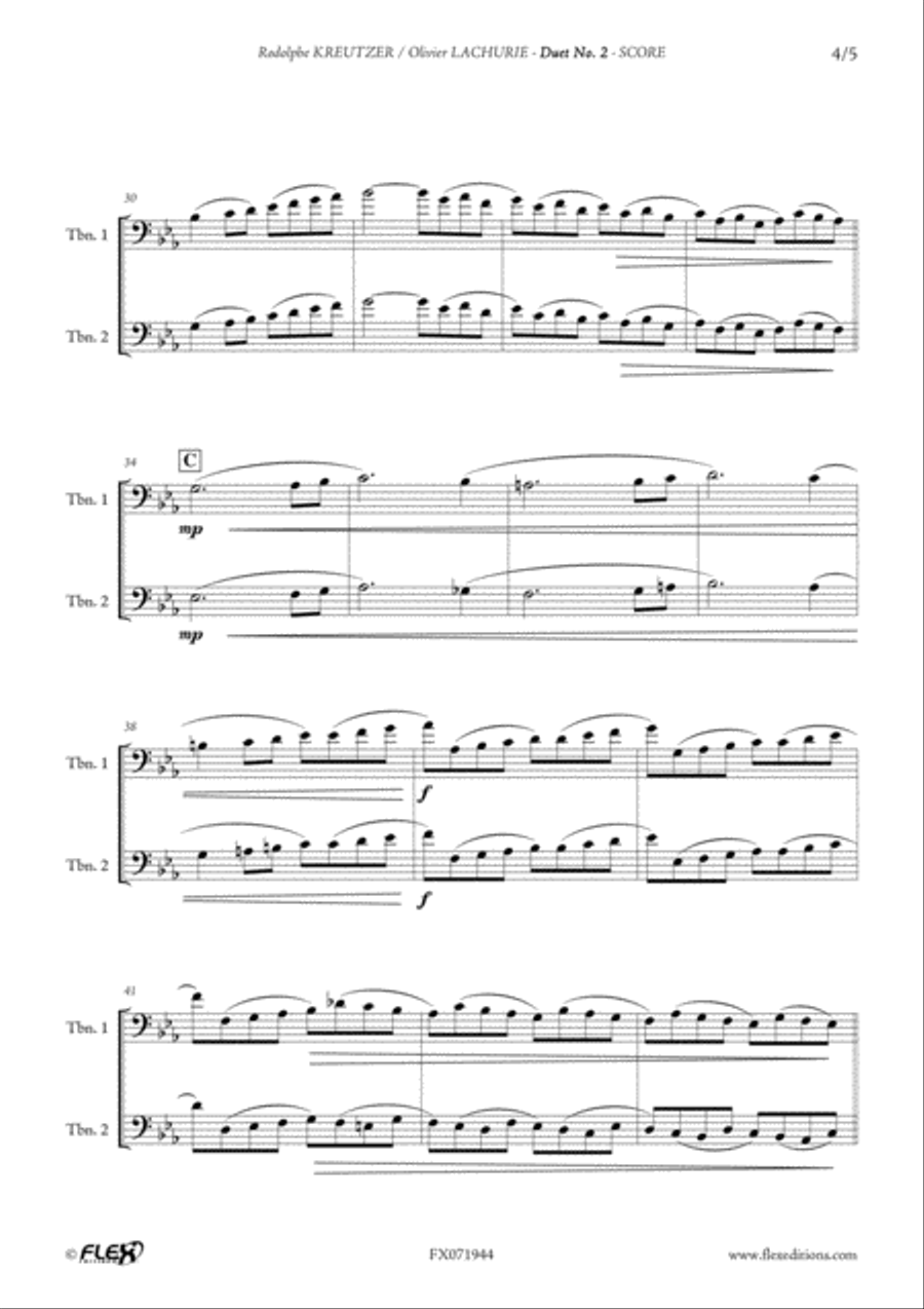Duet No. 2 Duet No. 2 Trombone Duet scores gallery preview page 4