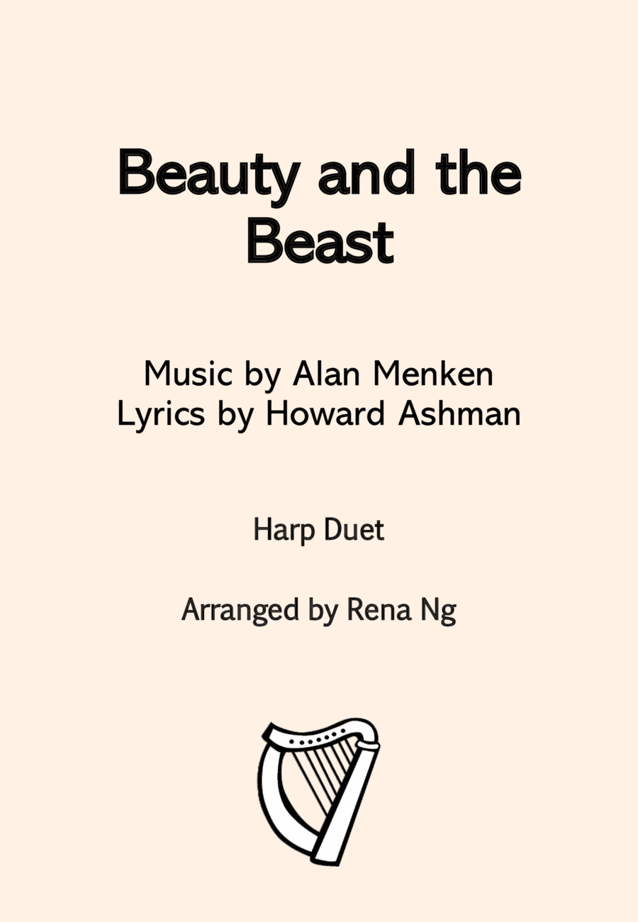 Beauty And The Beast Harp scores gallery preview page 1