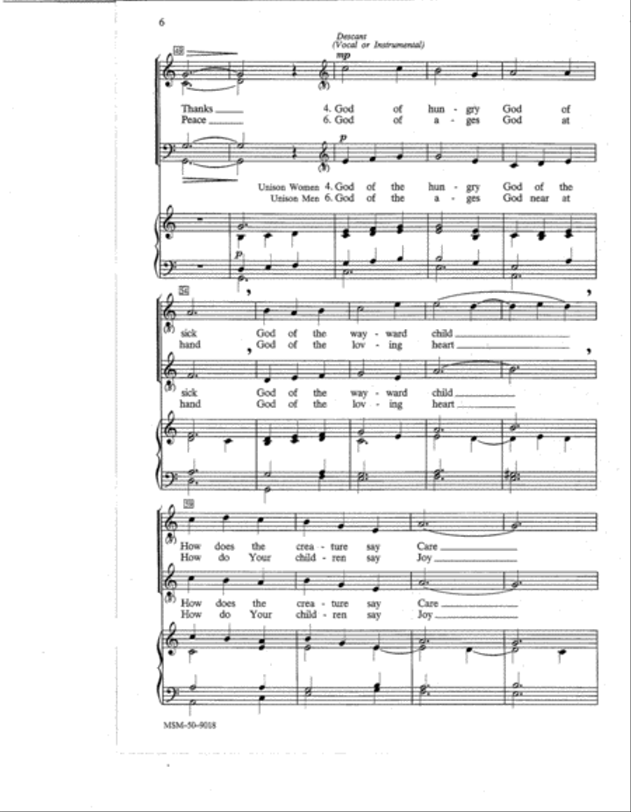 God of the Sparrow, God of the Whale 4-Part scores gallery preview page 5