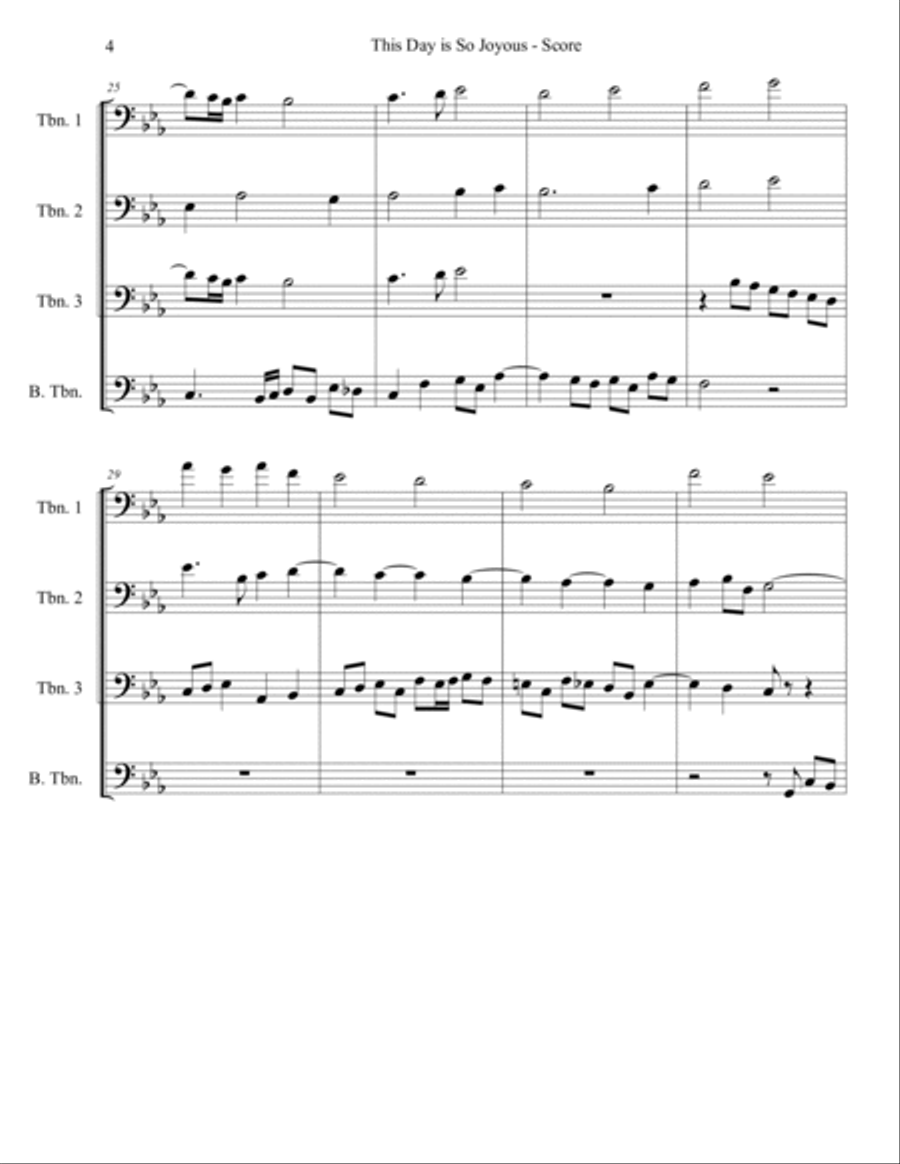 This Day is So Joyous - Trombone Quartet Trombone Quartet scores gallery preview page 4