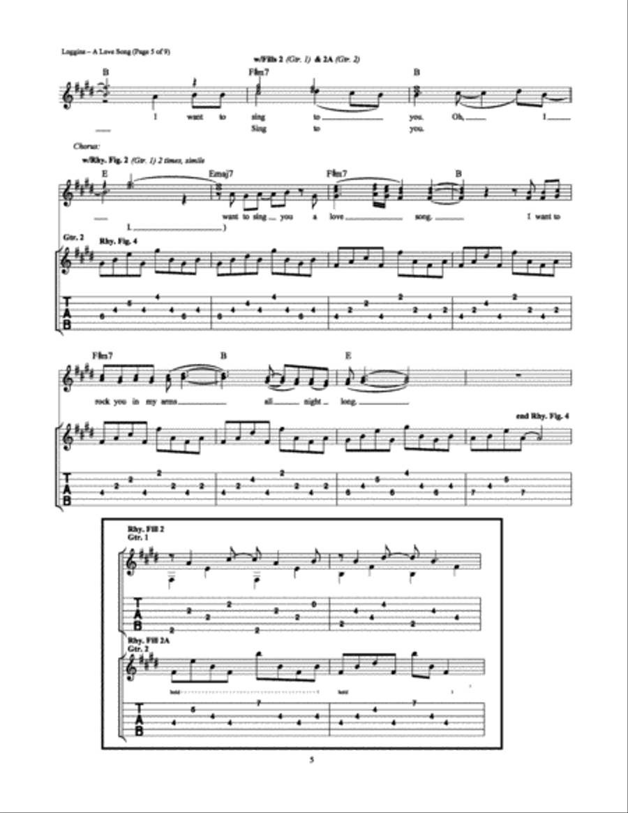 A Love Song Electric Guitar scores gallery preview page 5