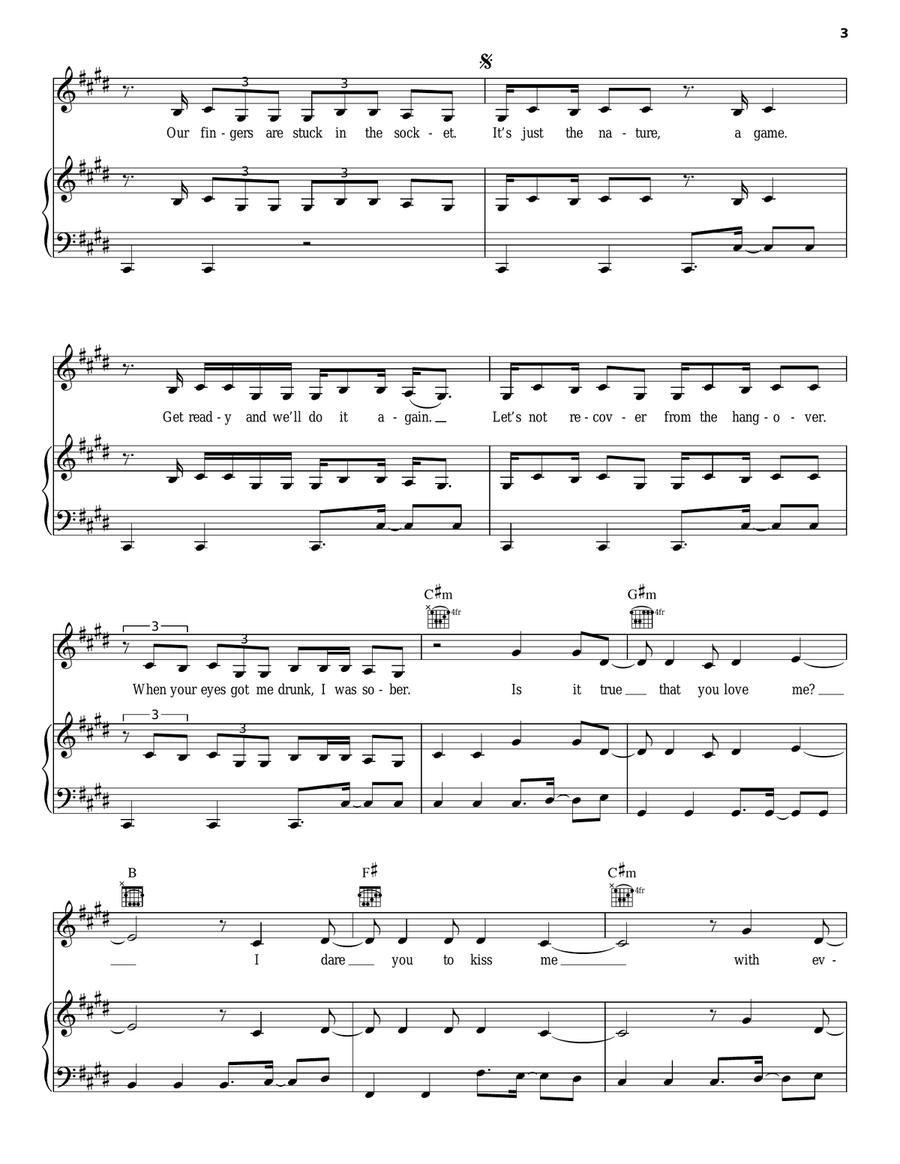 Dare (La La La) Acoustic Guitar scores gallery preview page 3