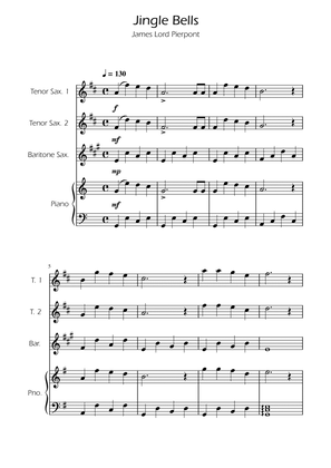 Jingle Bells - Sax Trio w/ Piano