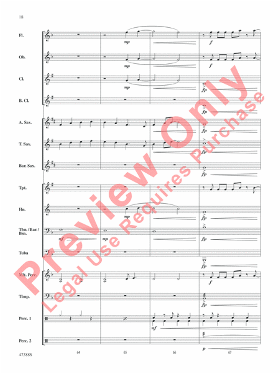 In My Blood Concert Band scores gallery preview page 19