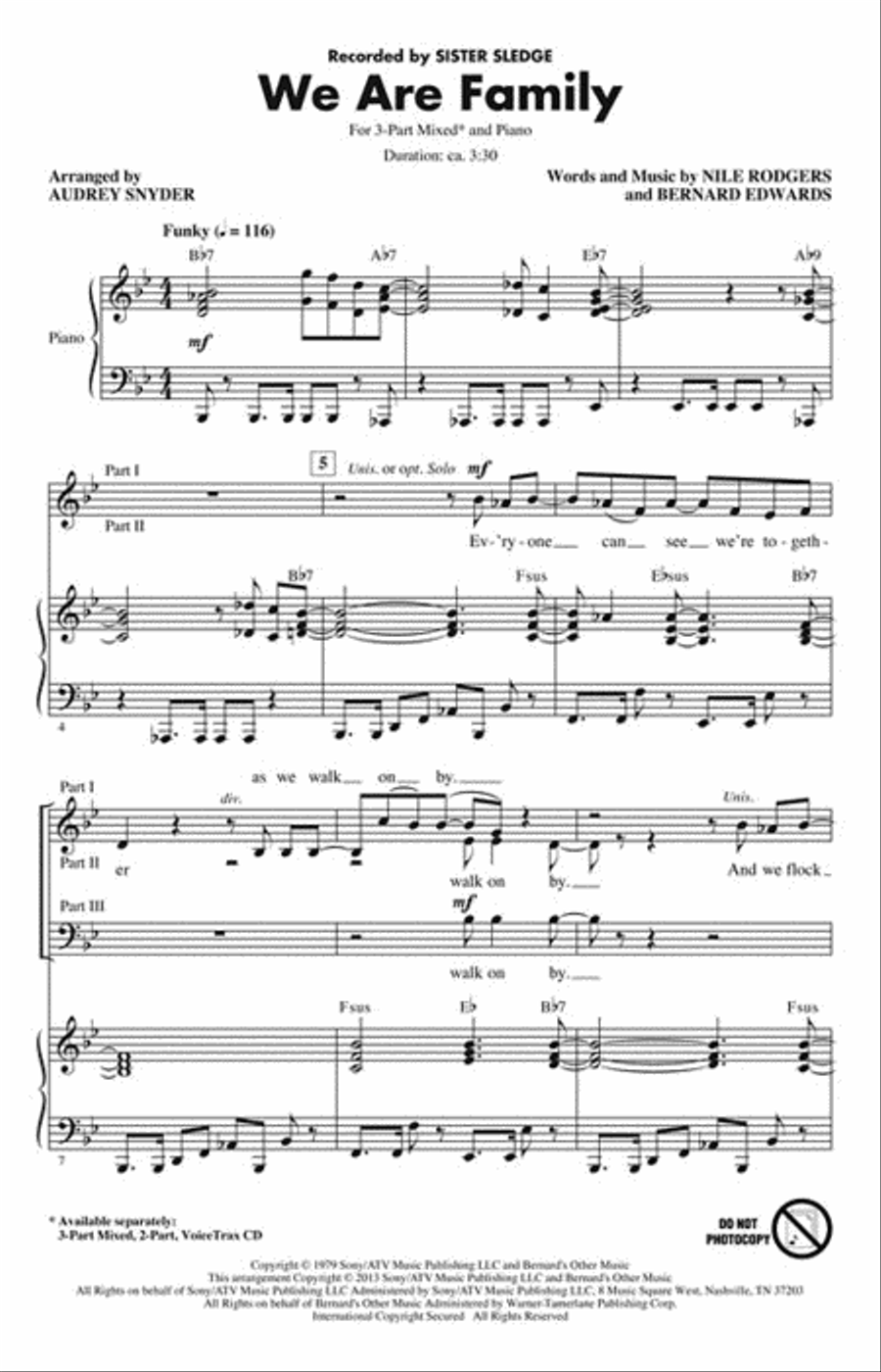 We Are Family Choir scores gallery preview page 2