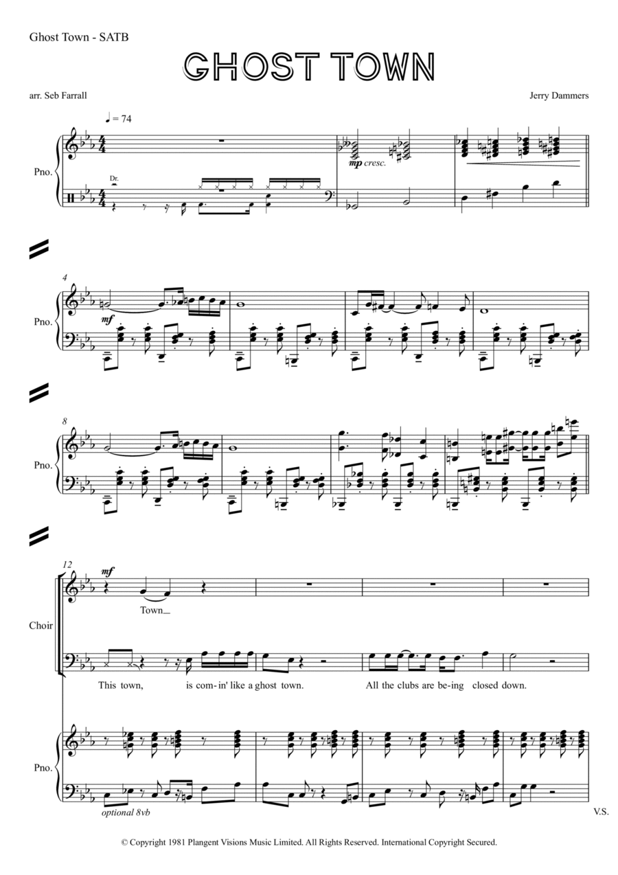 Ghost Town 4-Part scores gallery preview page 1
