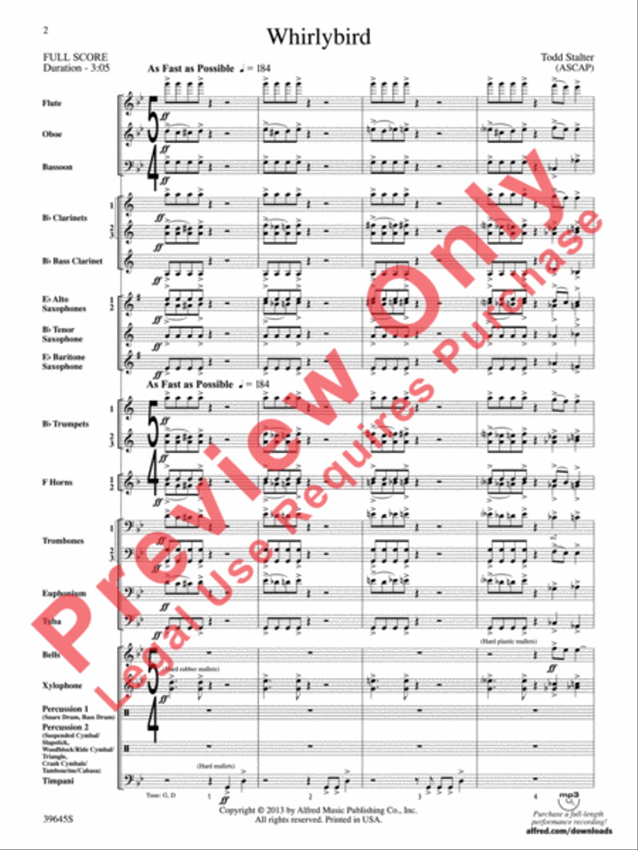 Whirlybird Concert Band scores gallery preview page 3