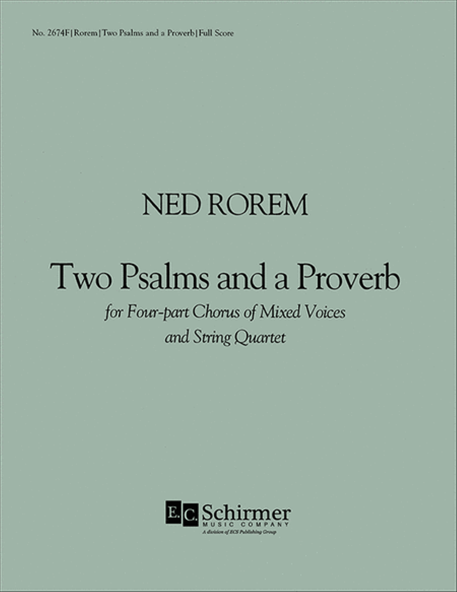 Two Psalms and a Proverb (Full Score) Choir scores gallery preview page 1