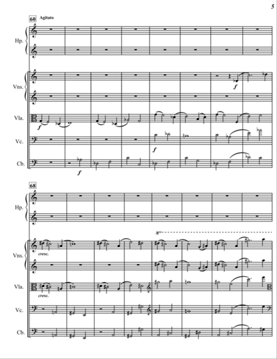 Shadows of the Soul for Strings and Harp String Orchestra scores gallery preview page 5