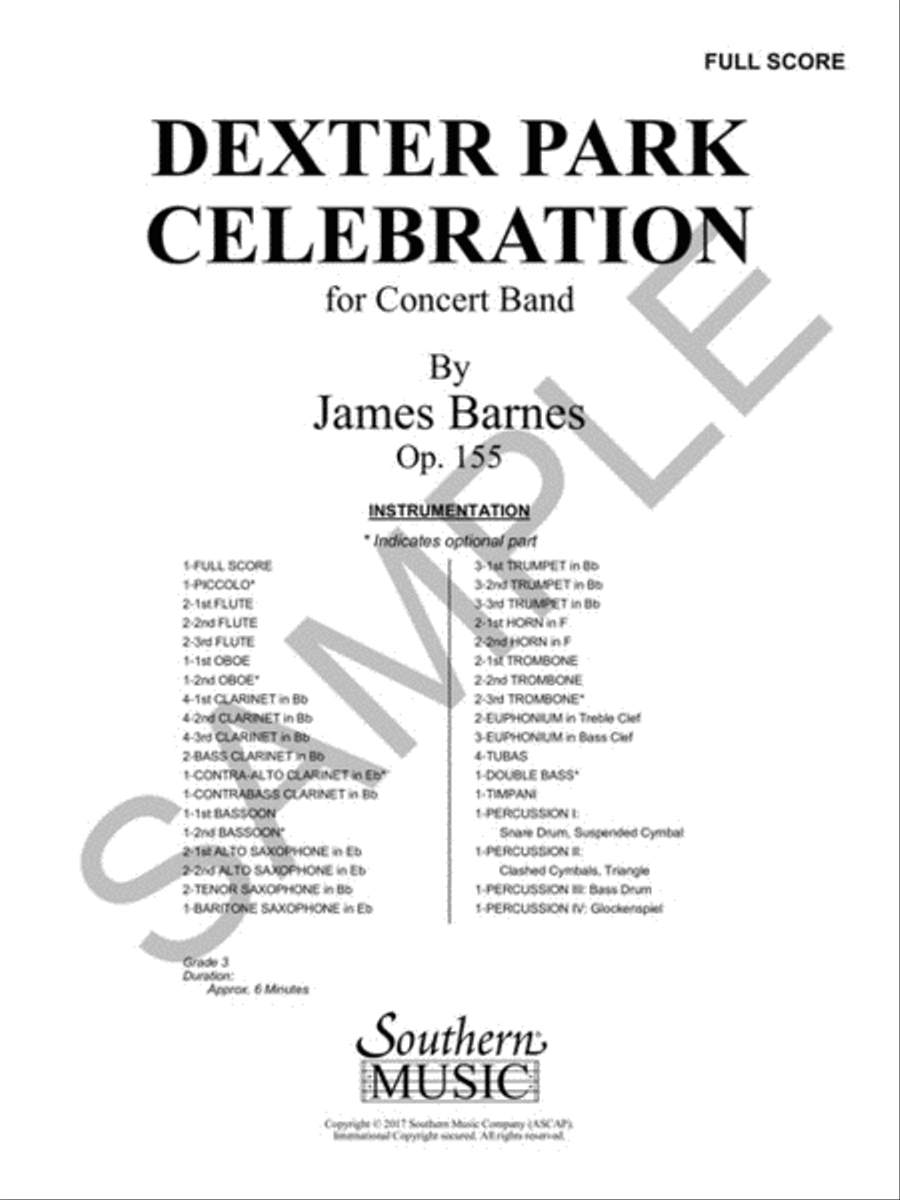 Dexter Park Celebration Concert Band scores gallery preview page 2