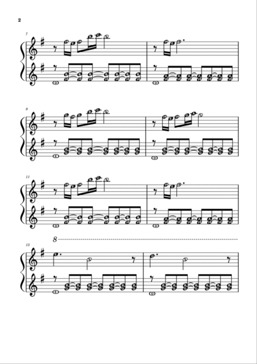 Comptine D'un Autre Été: L'après-midi Easy Piano scores gallery preview page 2