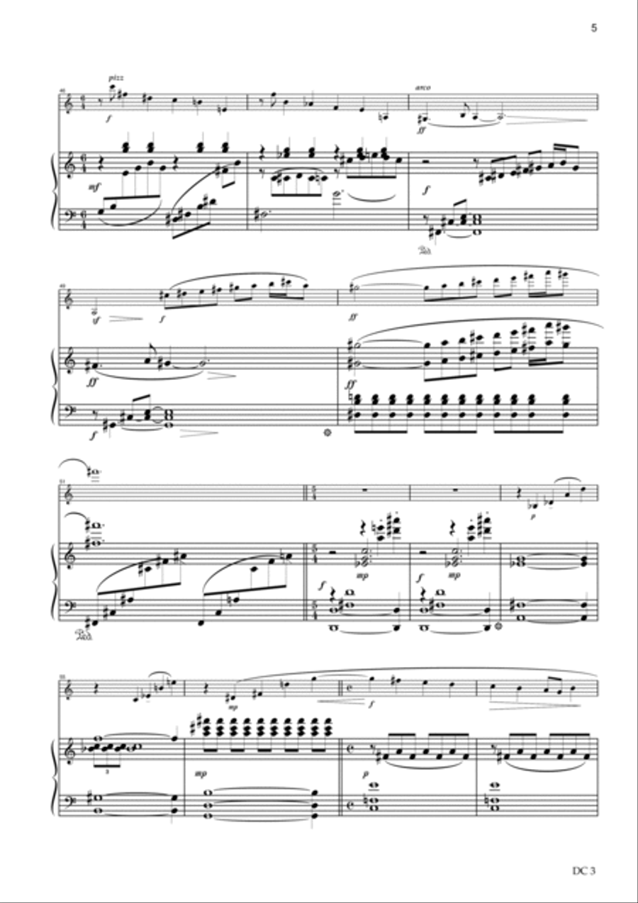 Cavatina for violin and piano Violin Solo scores gallery preview page 5