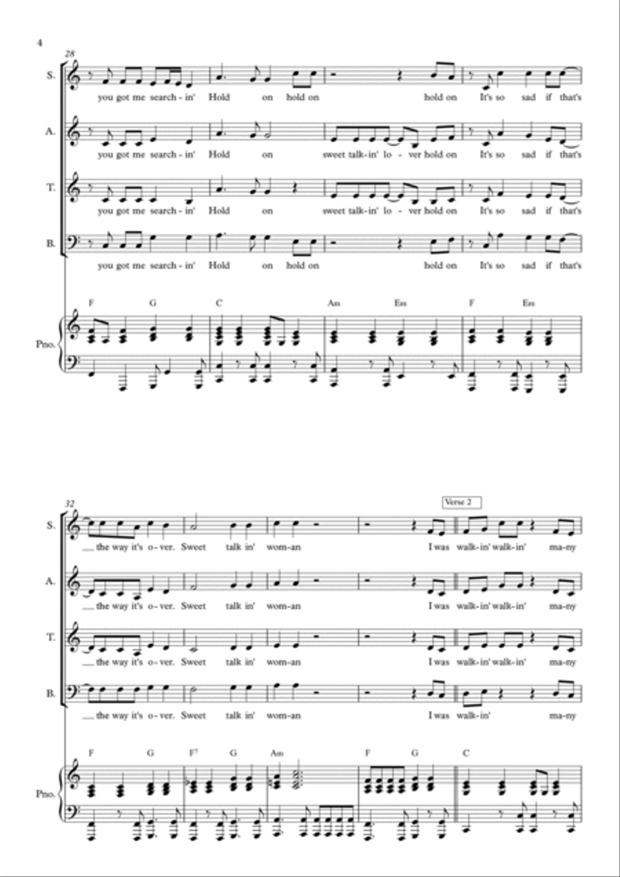 Sweet Talkin' Woman Sweet Talkin' Woman 4-Part scores gallery preview page 4