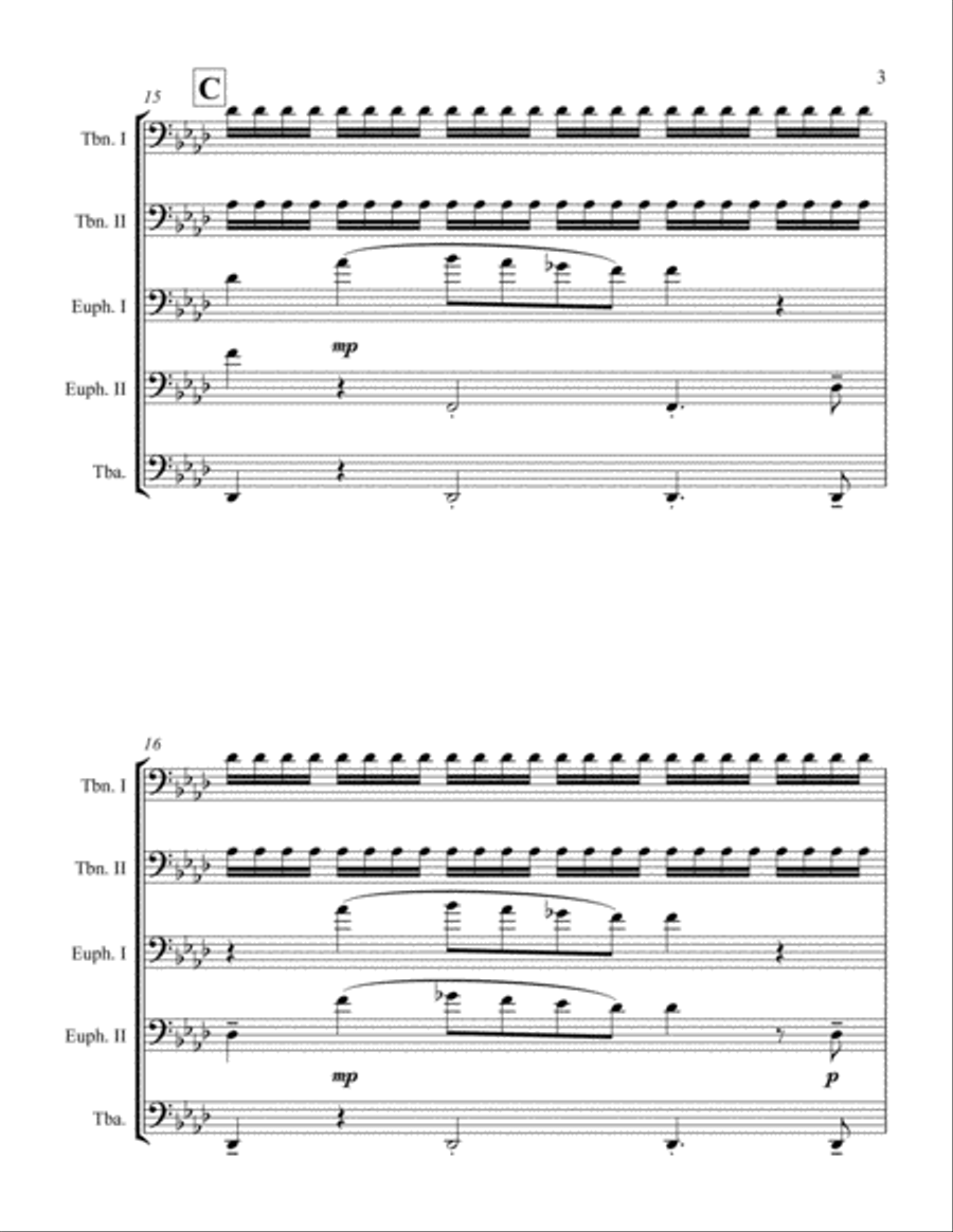 Egmont Overture Egmont Overture Brass Ensemble scores gallery preview page 3