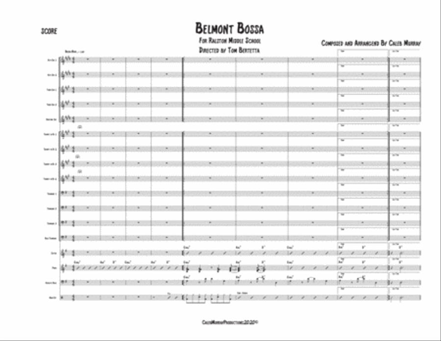 Belmont Bossa Jazz Ensemble scores gallery preview page 1