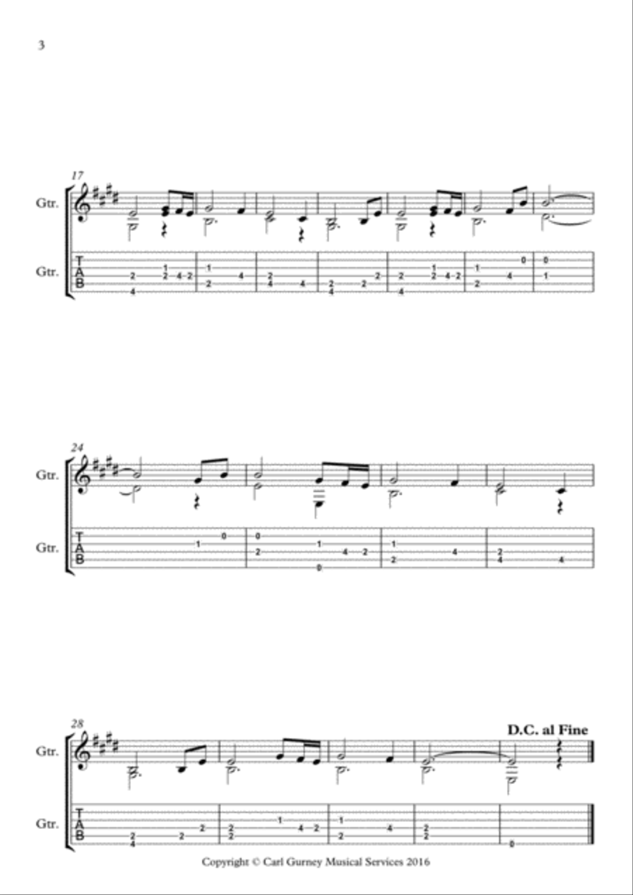 Christmas Music for Solo Guitar Acoustic Guitar scores gallery preview page 6