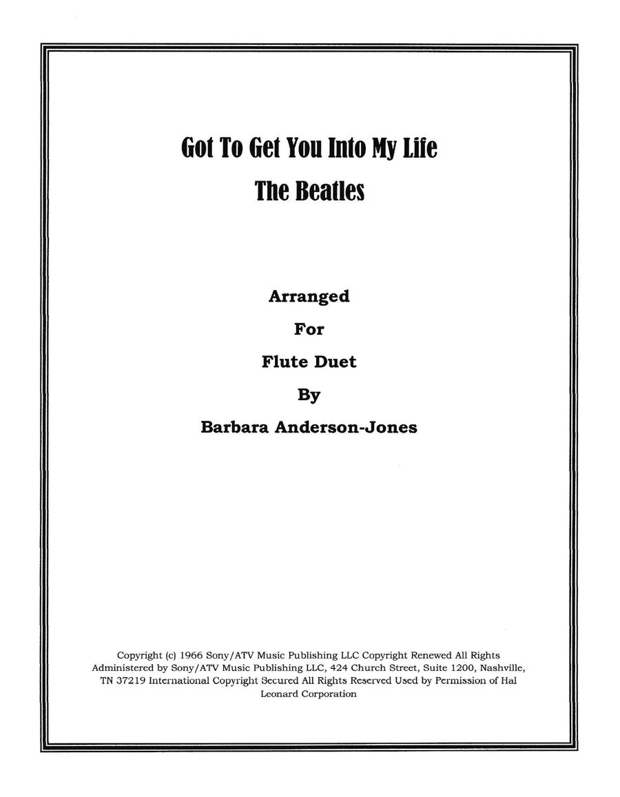 Got To Get You Into My Life Flute Duet scores gallery preview page 1