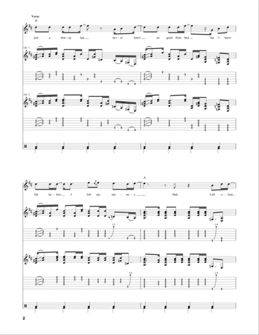 Fat Bottomed Girls Bass Voice scores gallery preview page 2