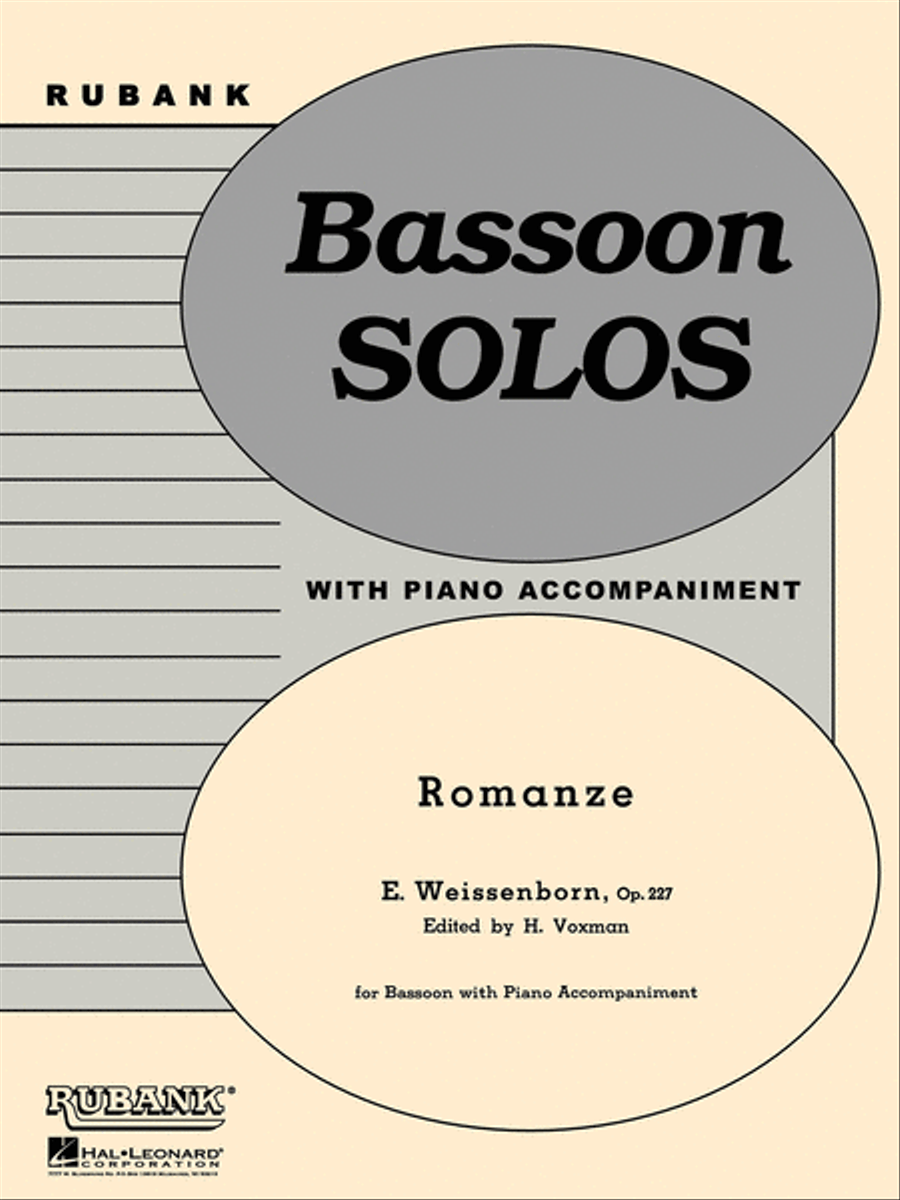 Romanze, Op. 227 Romanze, Op. 227 Bassoon Solo scores gallery preview page 1