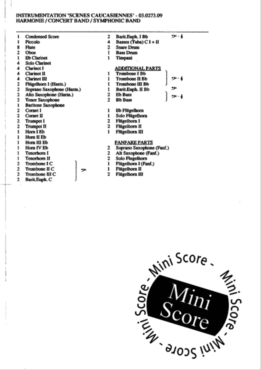 Scenes Caucasiennes Fanfare Band scores gallery preview page 4