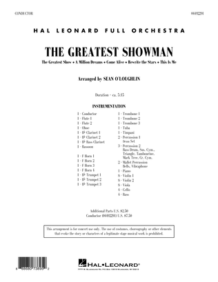 Book cover for The Greatest Showman - Conductor Score (Full Score)