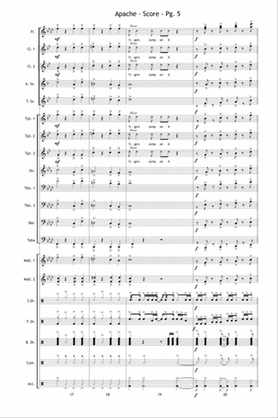 Apache Apache Marching Band scores gallery preview page 6