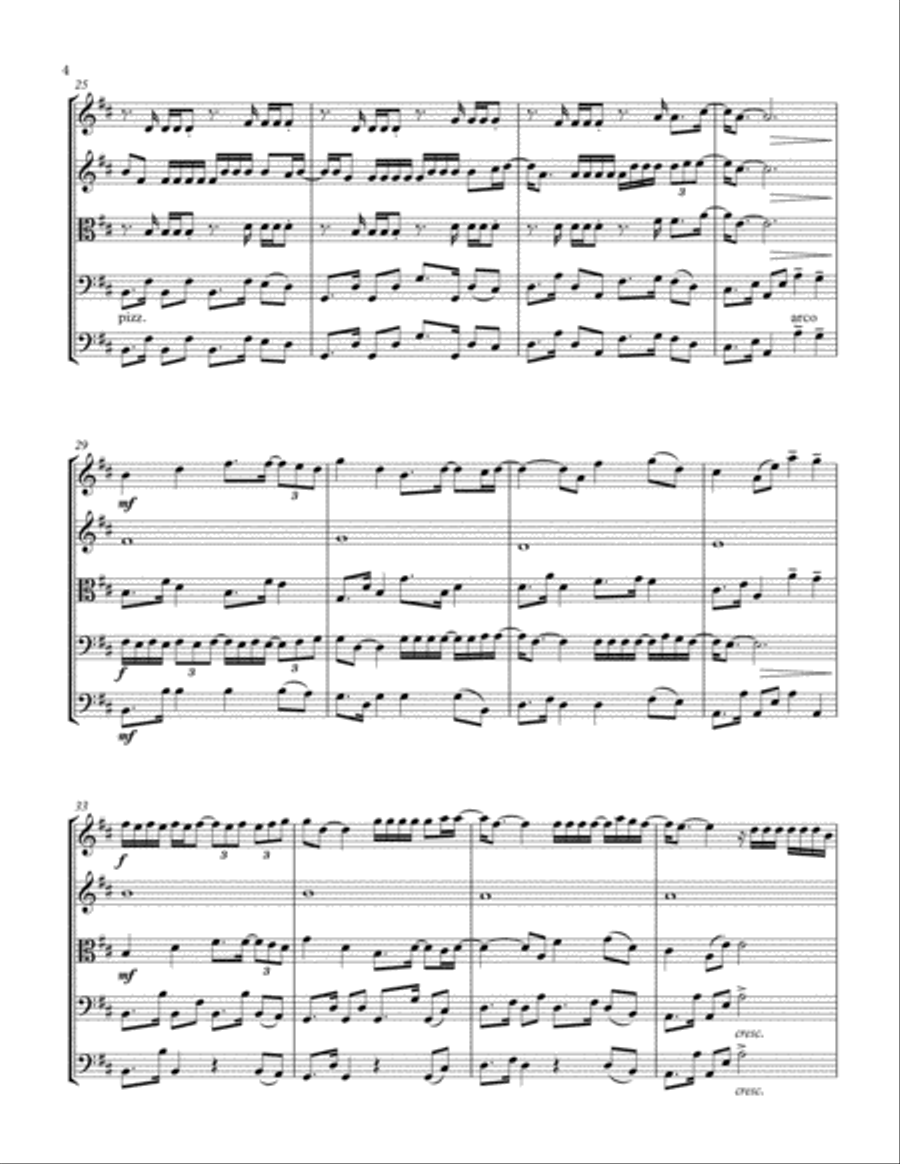 Despacito String Quintet scores gallery preview page 4