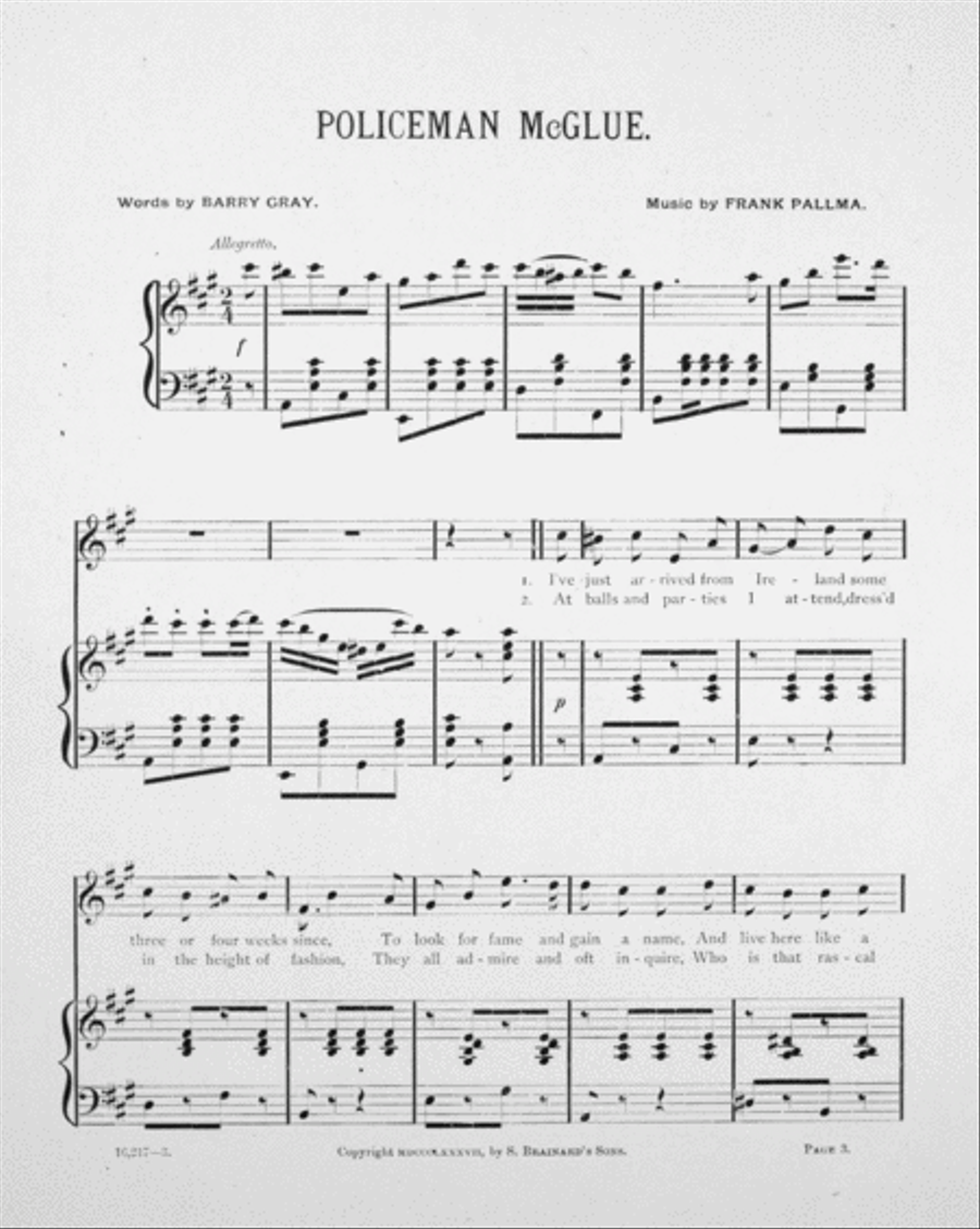 Policeman McGlue Voice scores gallery preview page 3