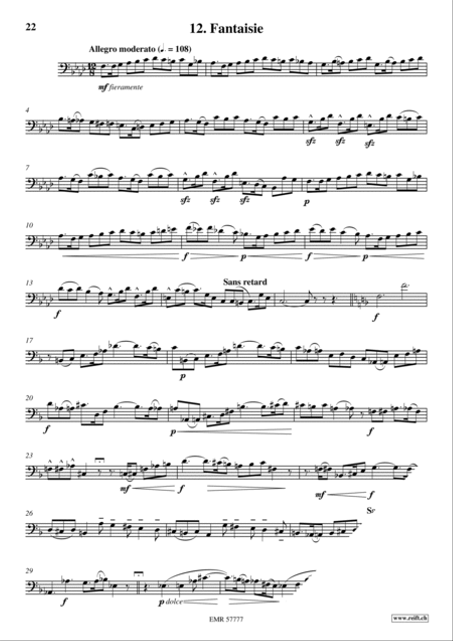36 Etudes Transcendantes Trombone scores gallery preview page 14