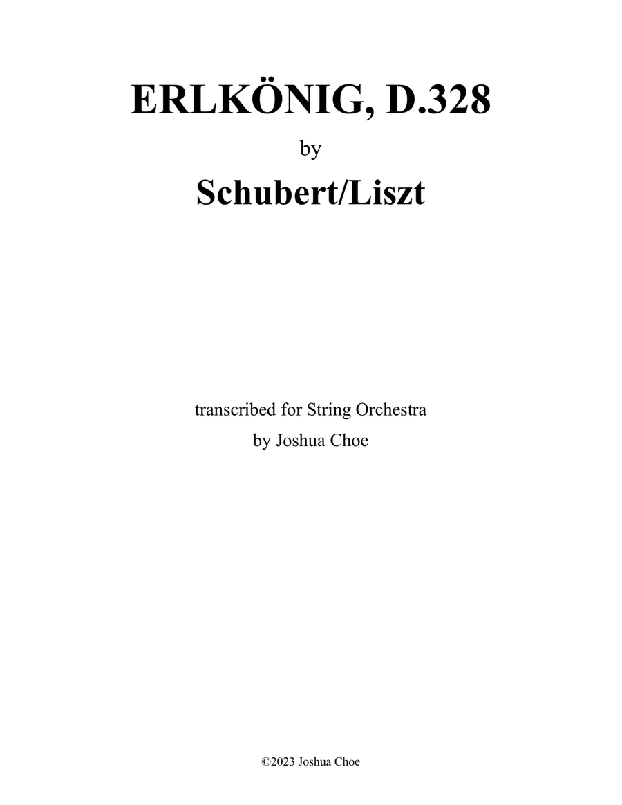 Erlkönig, D.328 (2nd Version) String Orchestra scores gallery preview page 1
