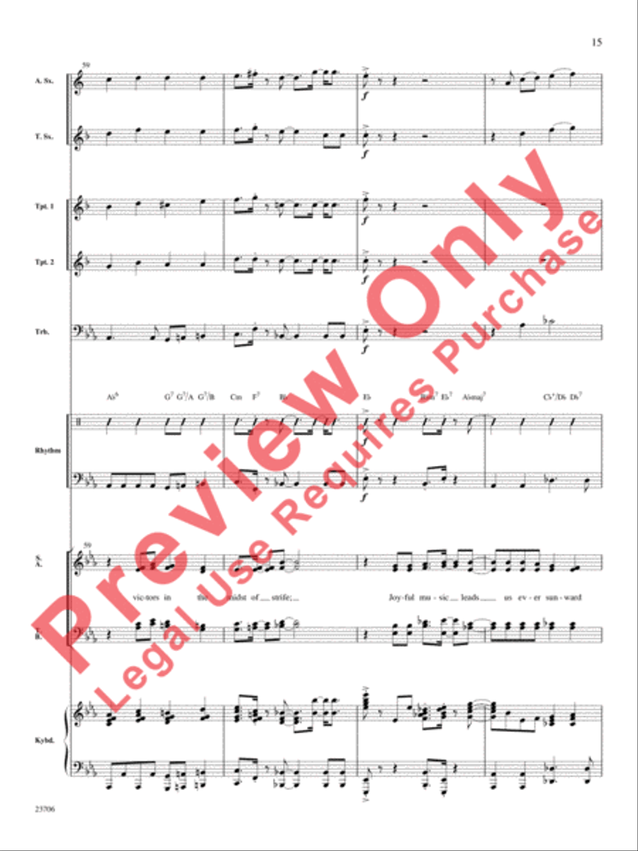 Joyful, Joyful, We Adore Thee Choir scores gallery preview page 16