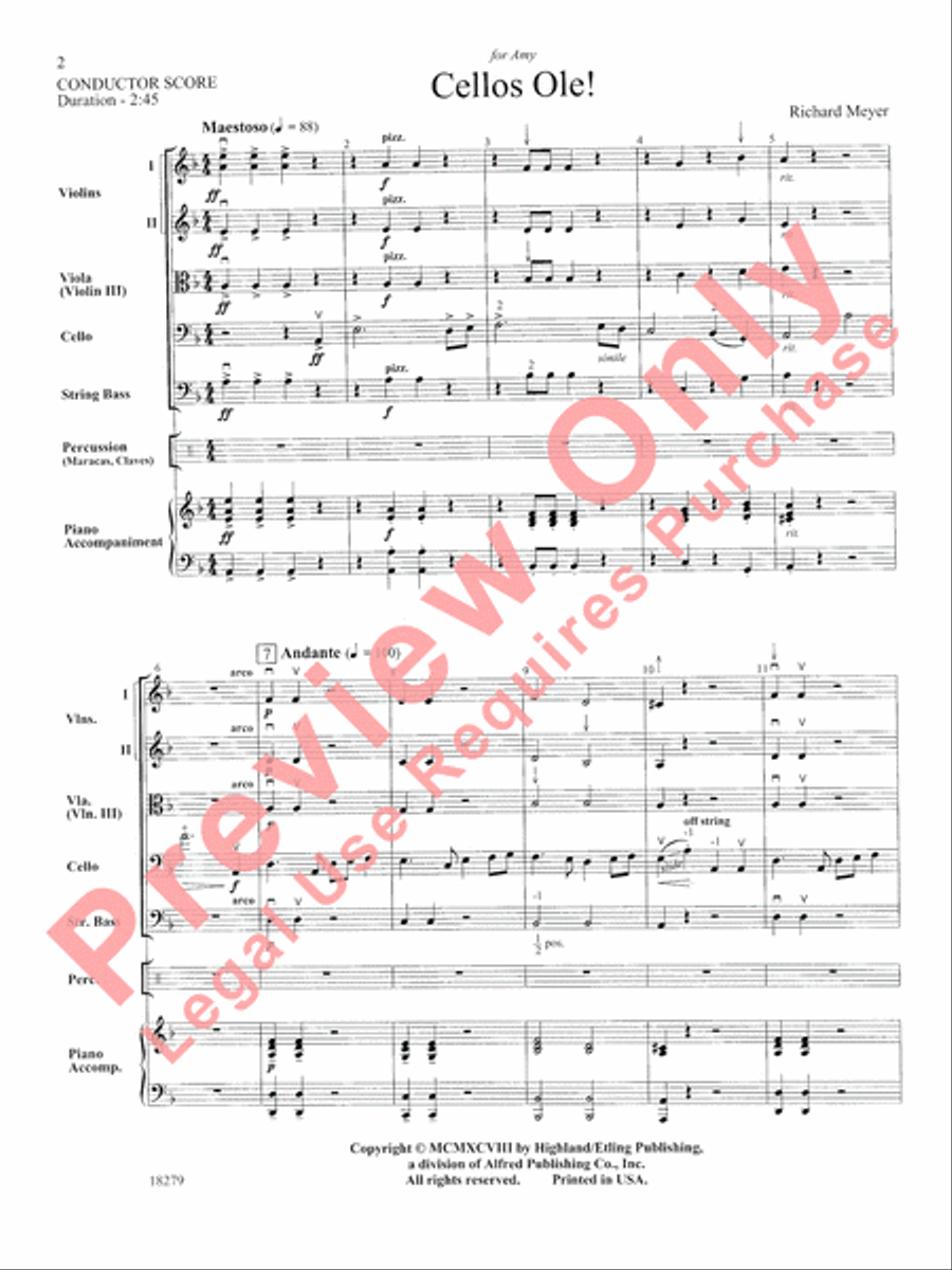 Cellos Ole! String Orchestra scores gallery preview page 3