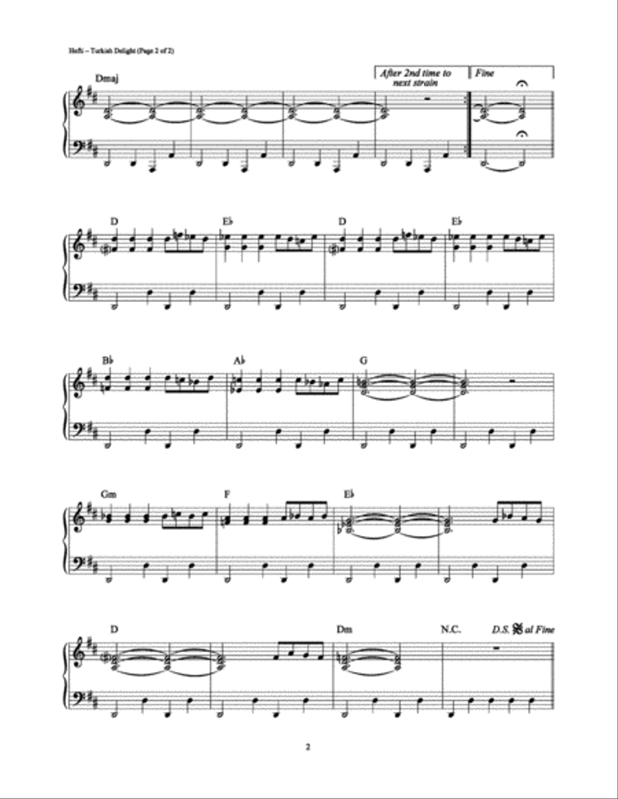 Turkish Delight Piano Solo scores gallery preview page 2