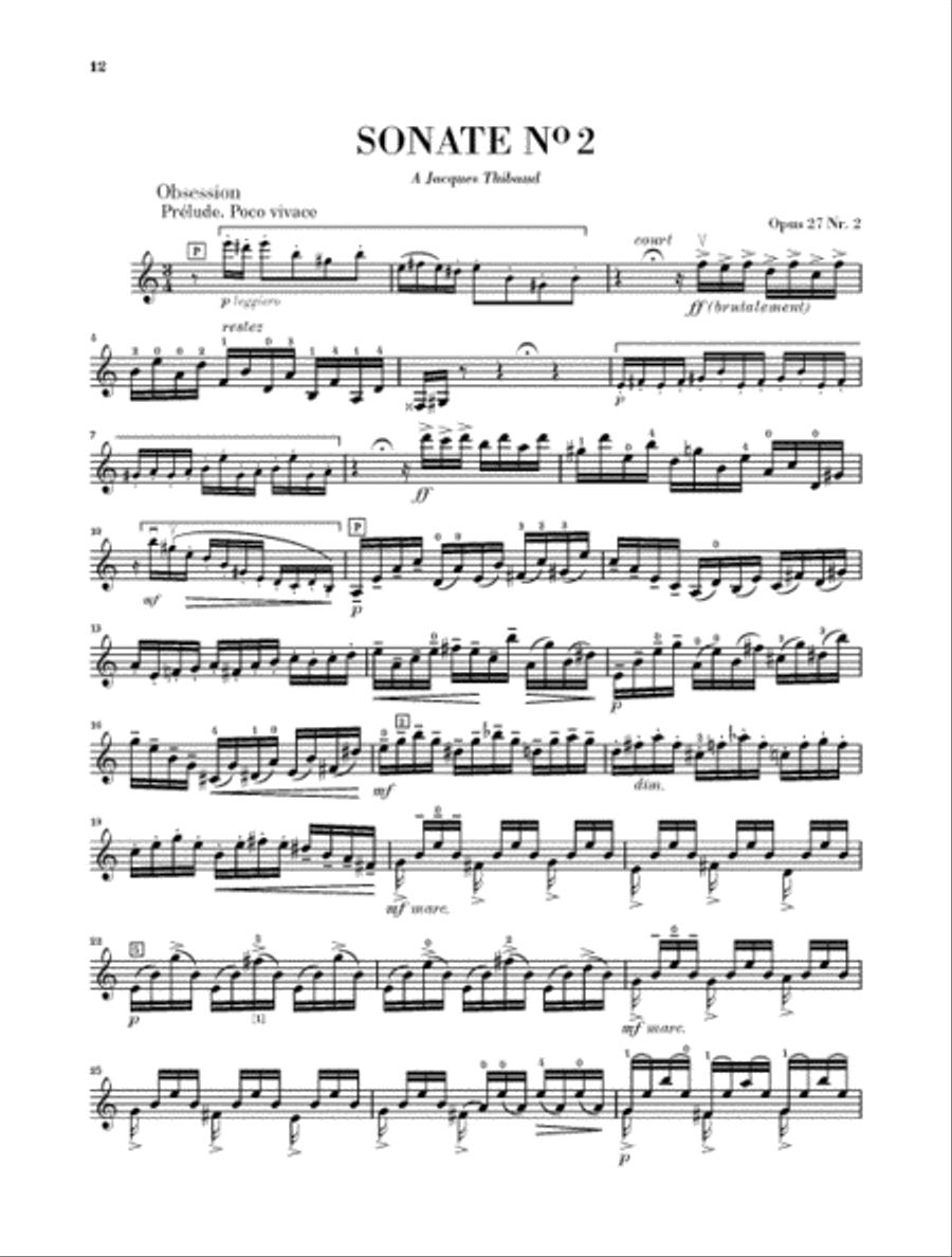 6 Sonatas for Violin Solo Op. 27 Violin Solo scores gallery preview page 3