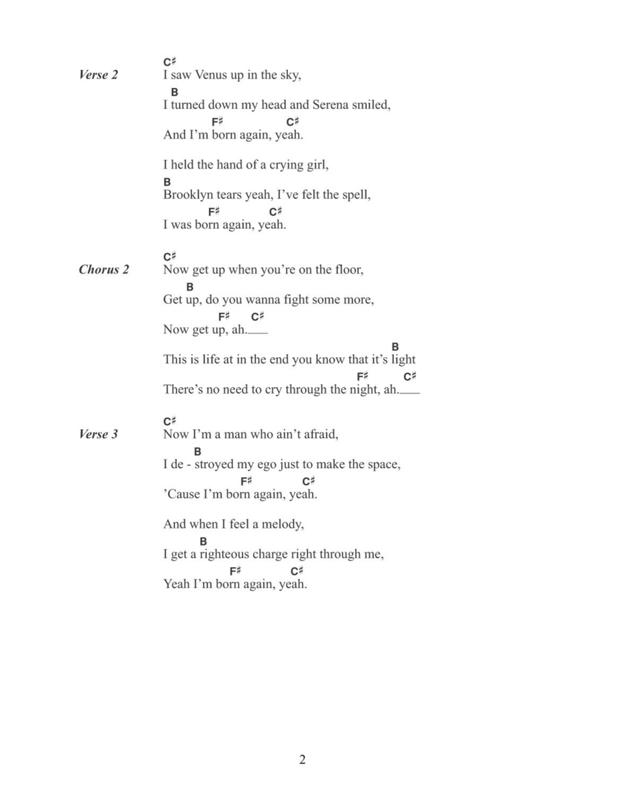 Born Again Acoustic Guitar scores gallery preview page 2