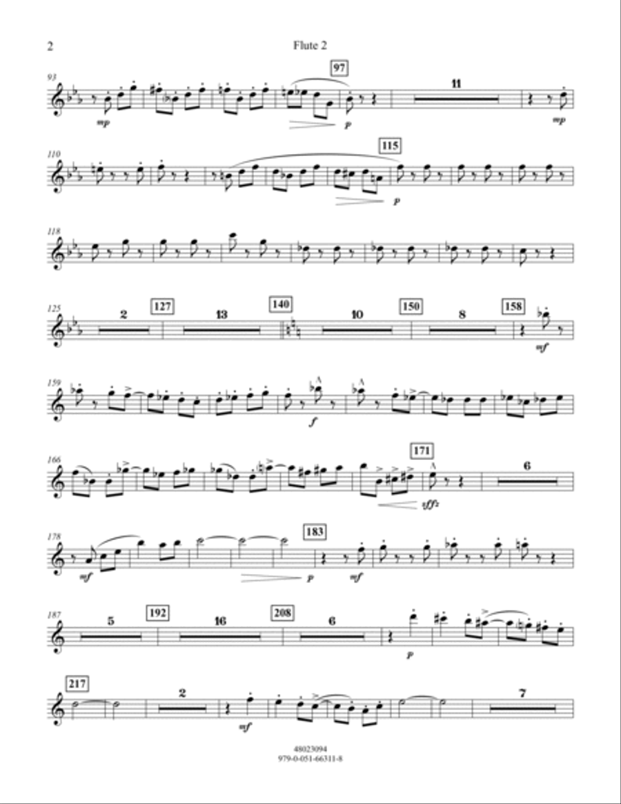 Galop - Flute 2 Concert Band scores gallery preview page 2