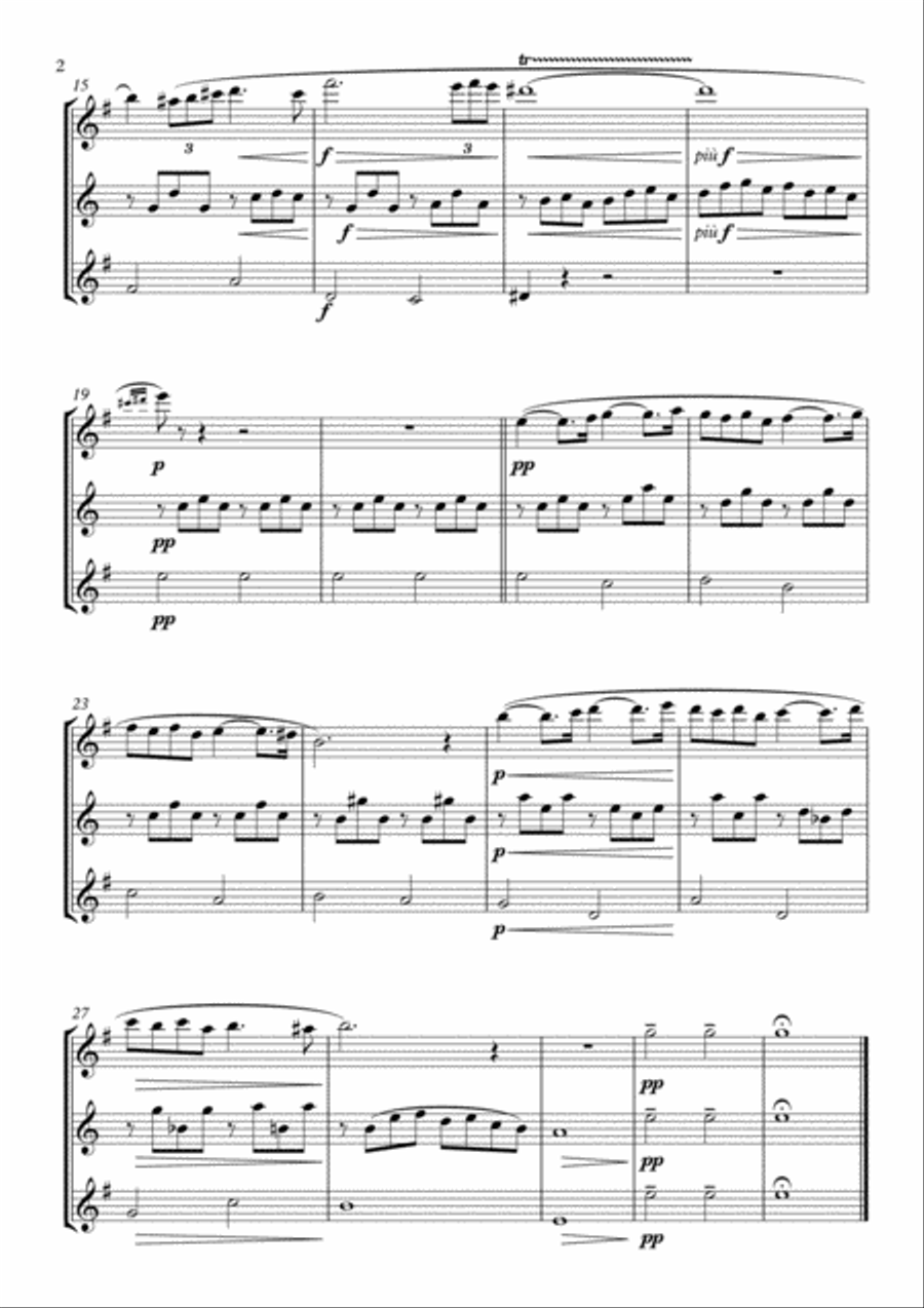 Pavane Op. 50 arranged for Flute Trio Flute Duet scores gallery preview page 4