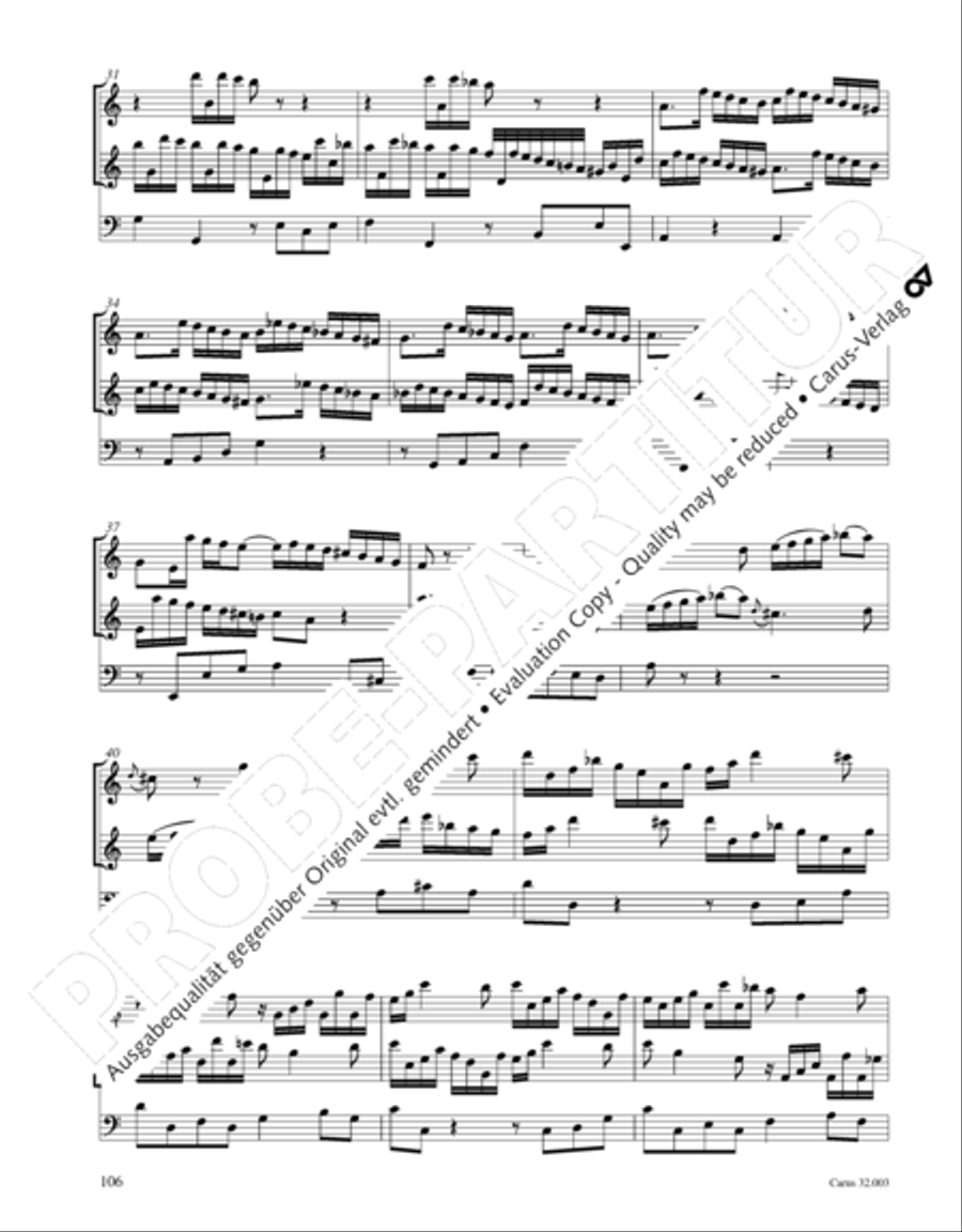 Gesamtausgabe Band 3 (Kammermusik: Duette, Solo- und Triosonaten) Score scores gallery preview page 127