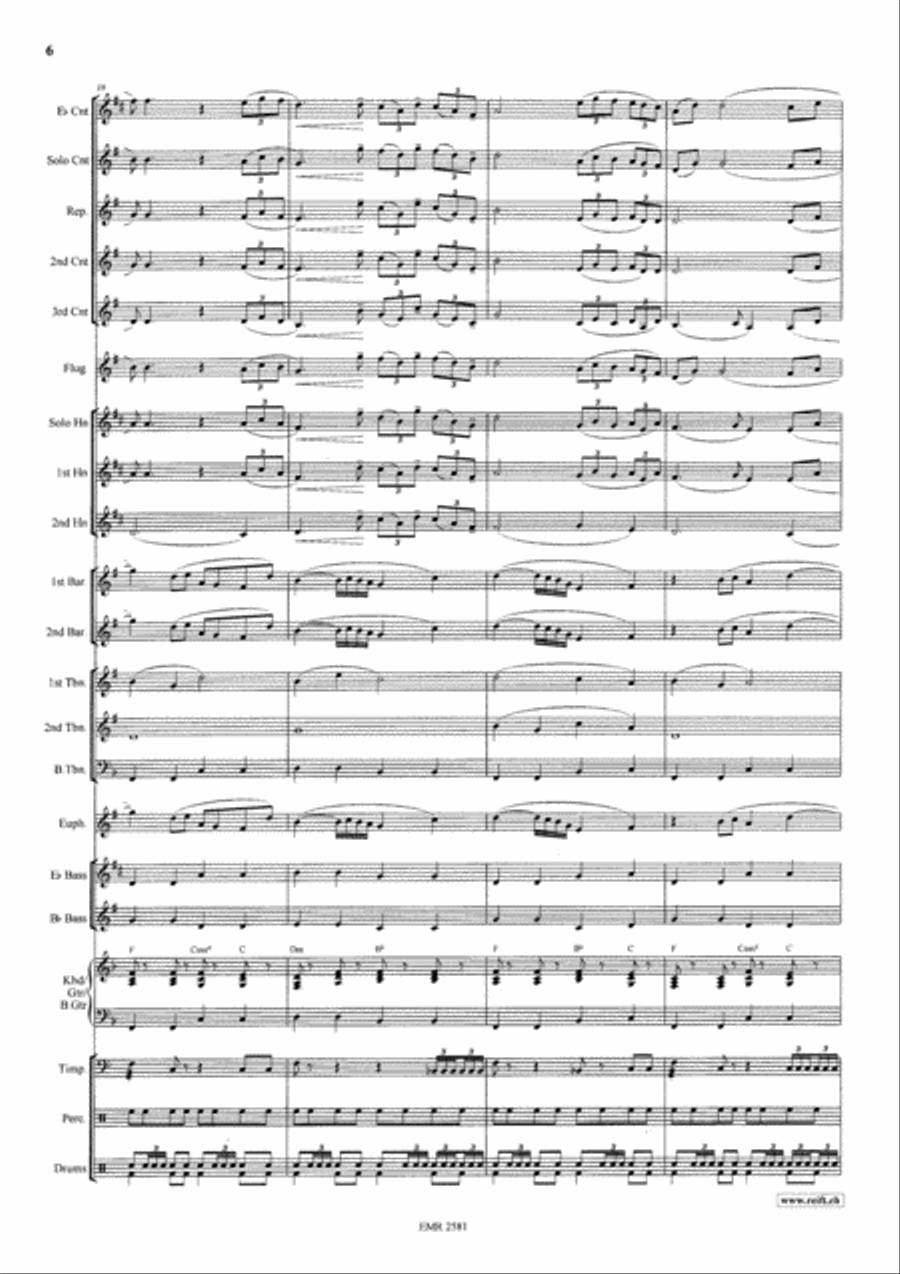 Time To Say Goodbye Brass Band scores gallery preview page 7