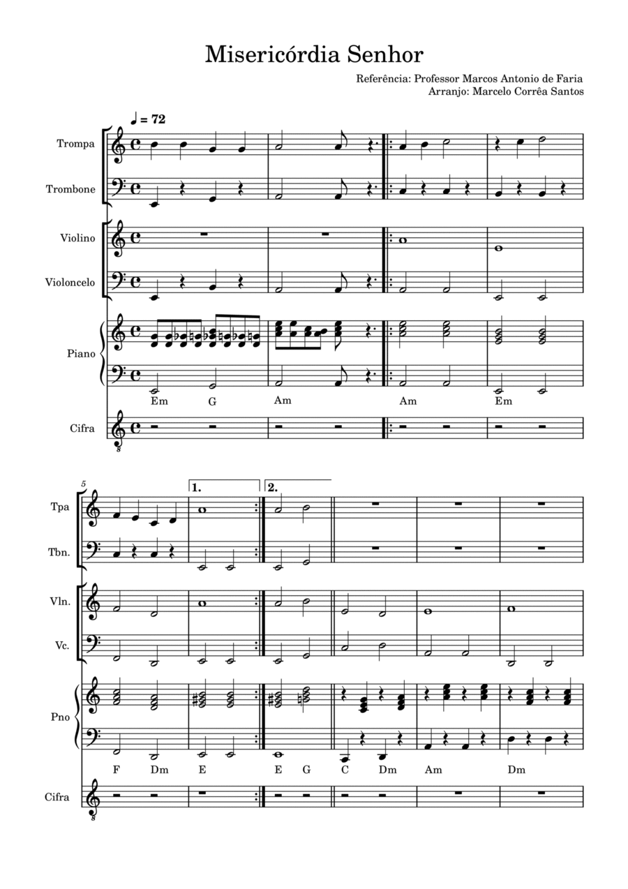 Misericordia Senhor Full Orchestra scores gallery preview page 1