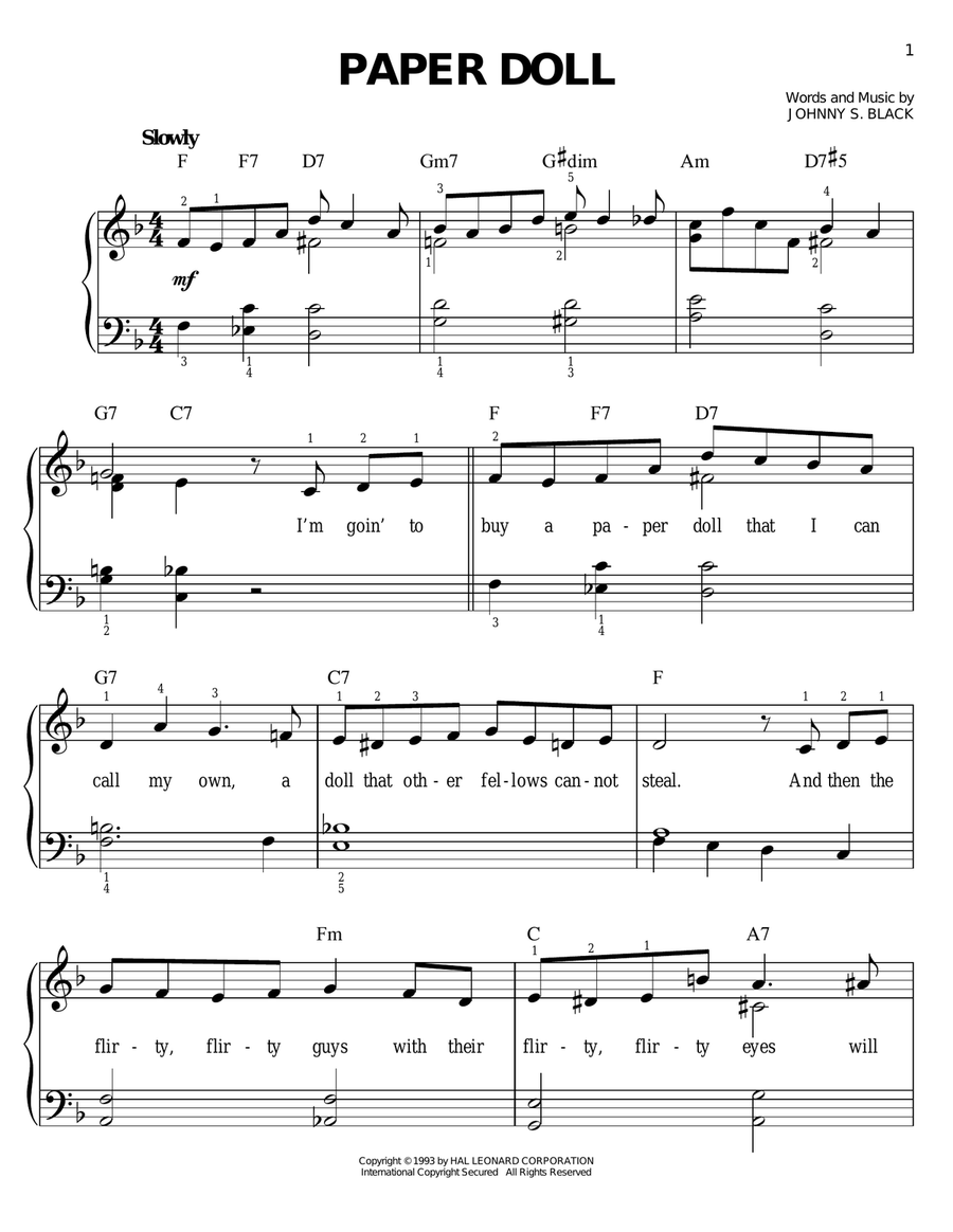Paper Doll Voice scores gallery preview page 1