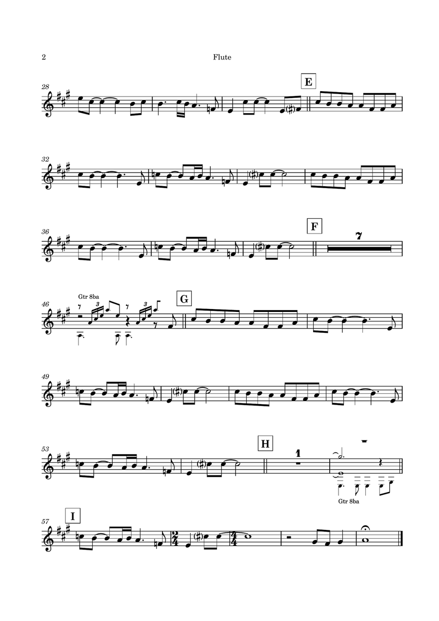 In My Life Flute scores gallery preview page 5