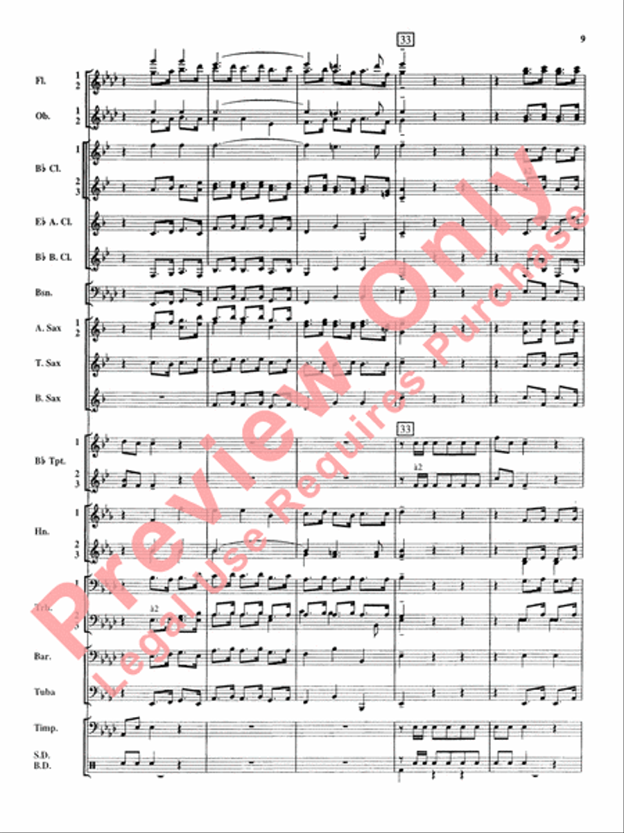 Royal Fireworks Music Concert Band scores gallery preview page 10
