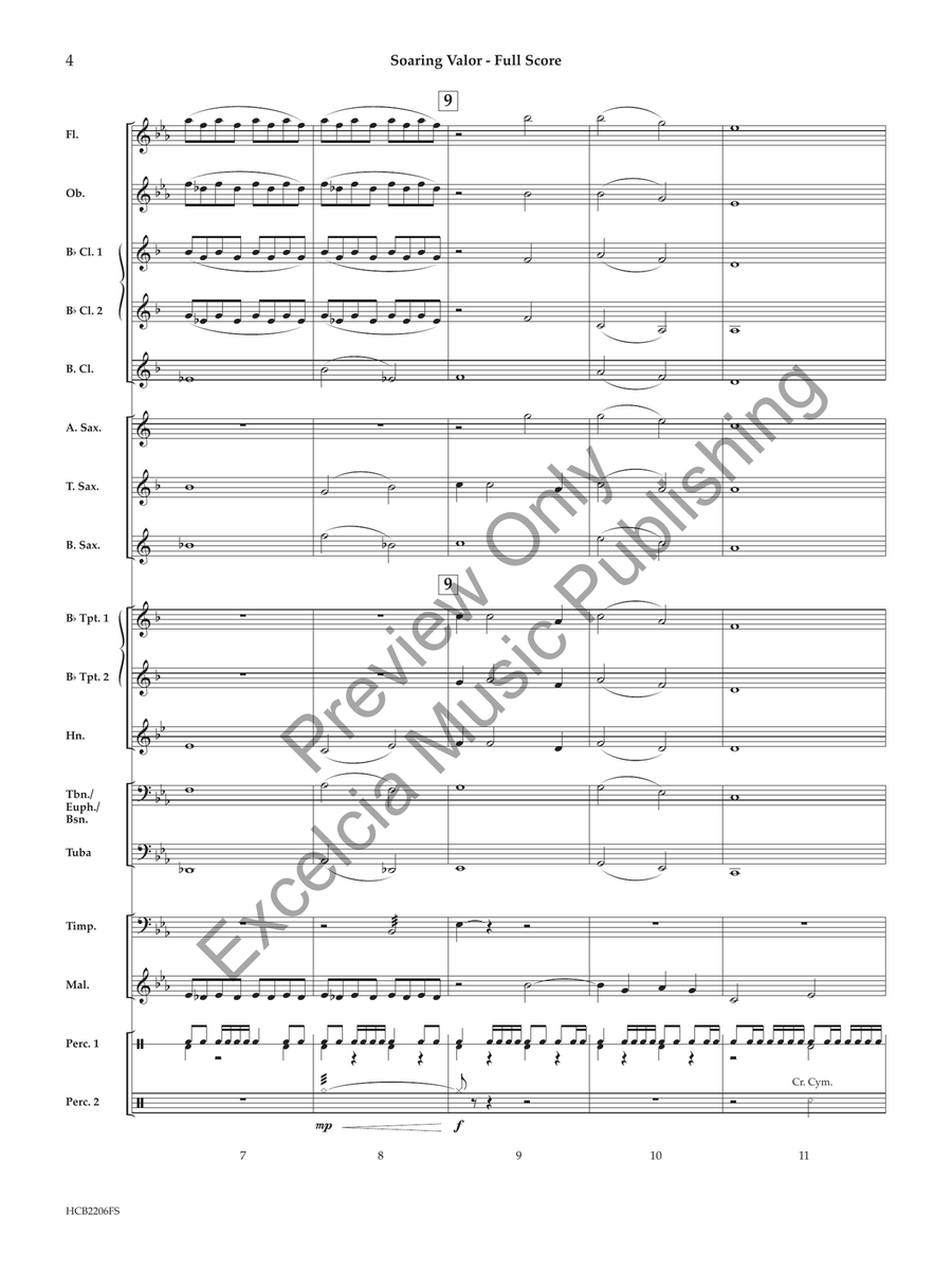 Soaring Valor (Score) Concert Band scores gallery preview page 5