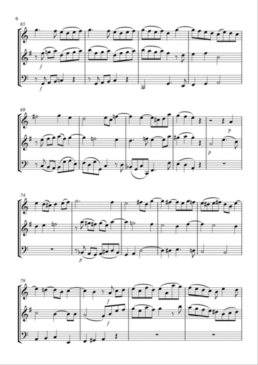 Trio Sonata No.1 Woodwind Trio scores gallery preview page 6