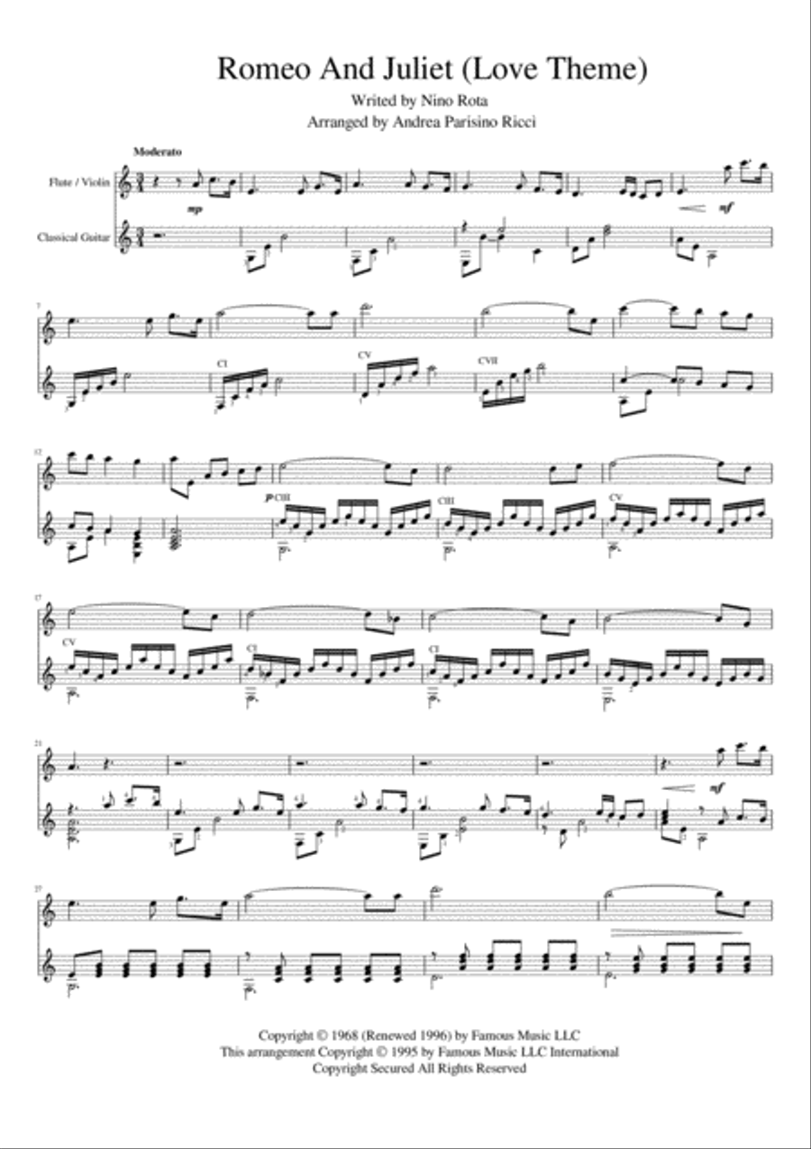 Romeo And Juliet (love Theme) Small Ensemble scores gallery preview page 2