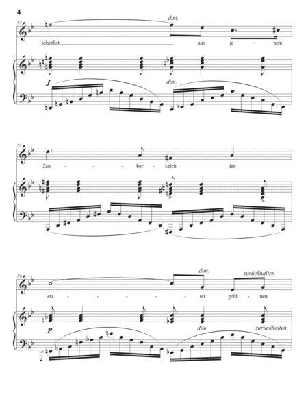 SCHREKER: Wohl fühl' ich, wie das Leben rinnt, Op. 4 no. 3 (transposed to B-flat major)